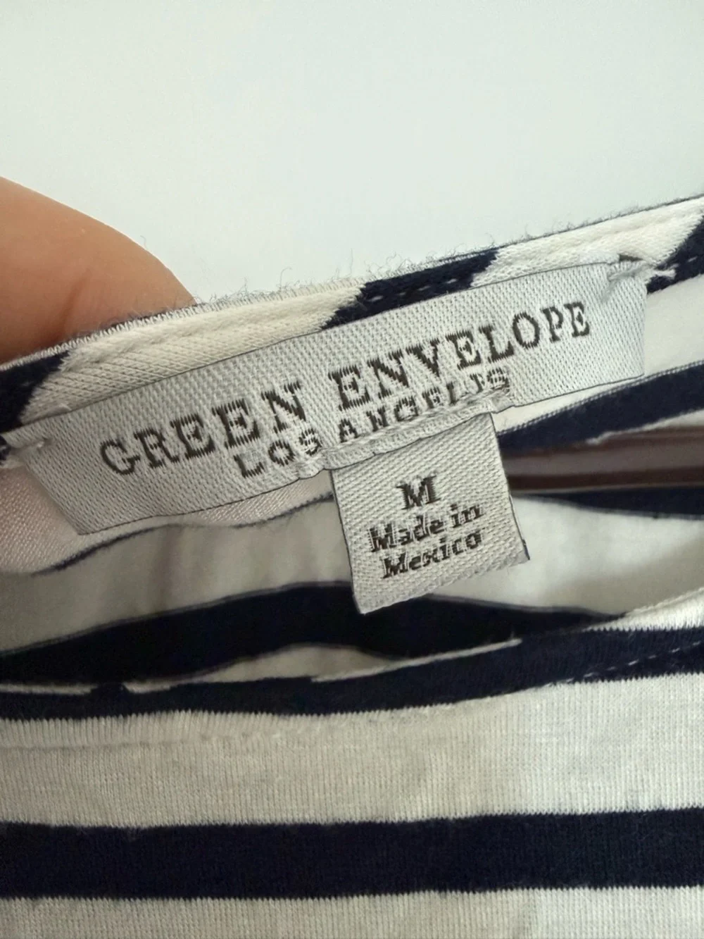 Green Envelope Navy & White Striped Short-Sleeve Top - Picture 2 of 2